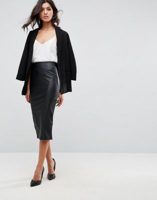 DESIGN Sculpt me Jupe fourreau en cuir UJnyLR7V