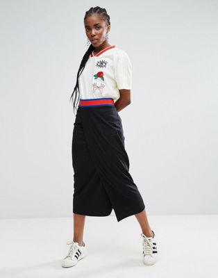 adidas Originals adidas Originals Embellished Arts Jupe longue portefeuille v07WUmyI
