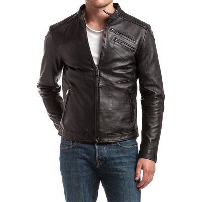 Best Mountain Julius Veste biker en cuir noir WYnN4i1f