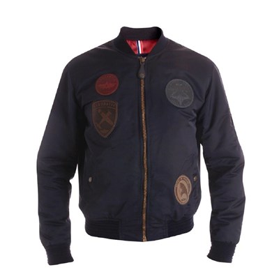 Aerobatix Guynemer Bomber aviateur écussons cuirs bleu marine dPRFskeh