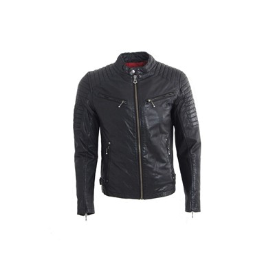 DKS Chester Blouson en cuir noir Hm6FsRba