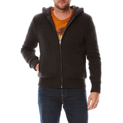 Schott PL Fact 2 Blouson en tricot doublure fourrée noir TOWuCWpT