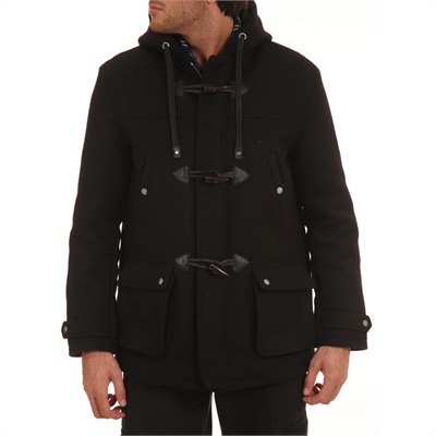 Schott Warren Duffle coat en laine mélangée noir DhiqjiZr Schott Warren Duffle coat en laine mélangée noir DhiqjiZr