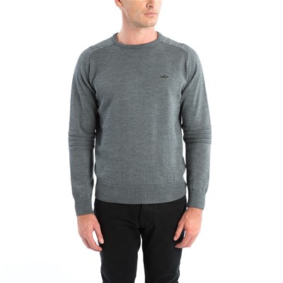 Aerobatix Mach Pull en laine merinos à galons gris zmLc7Q6m