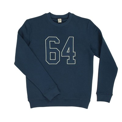 64 Double Patch Sweat-shirt bleu marine WCwjbfcC