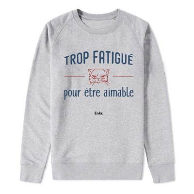Enkr Sweat-shirt gris chine gc7DS0uB