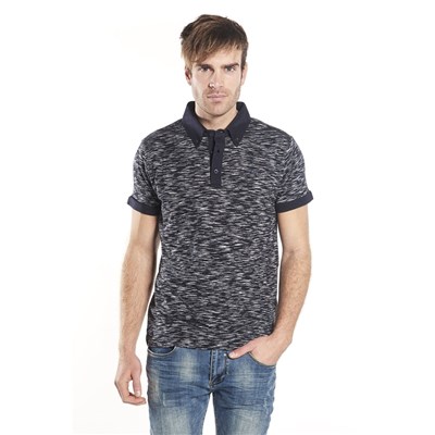 Deeluxe Moving Polo chiné bleu marine KJ48rh45