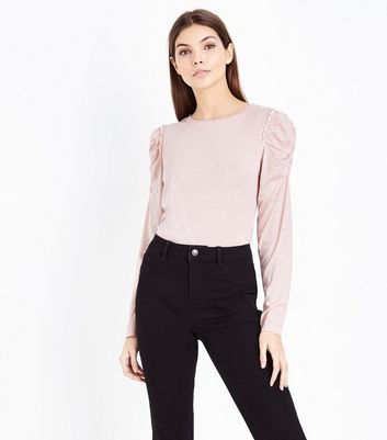 JDY Top rose à manches bouffantes 4ldD2LDg JDY Top rose à manches bouffantes 4ldD2LDg