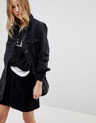 New Look New Look Veste longue en jean xyDPy49e