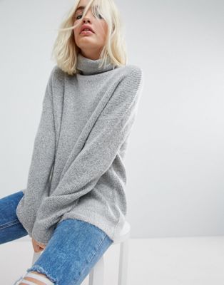Pull col roulé en maille duveteuse wInv88K5