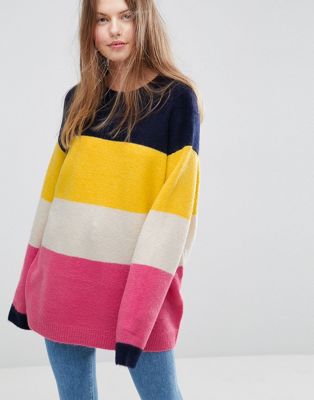 Pull à grosses rayures style color block iWxtlVDb