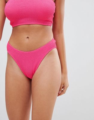 Mix and Match Bas de bikini taille basse échancré effet froissé SbUaDUeo Mix and Match Bas de bikini taille basse échancré effet froissé SbUaDUeo